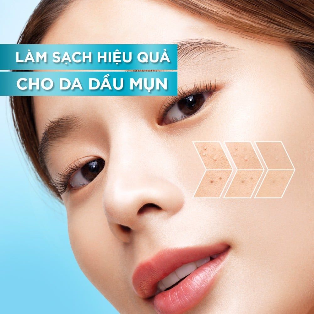  Garnier Sữa rửa mặt dạng gel skin naturals bright complete anti-acne cleansing 120ml 