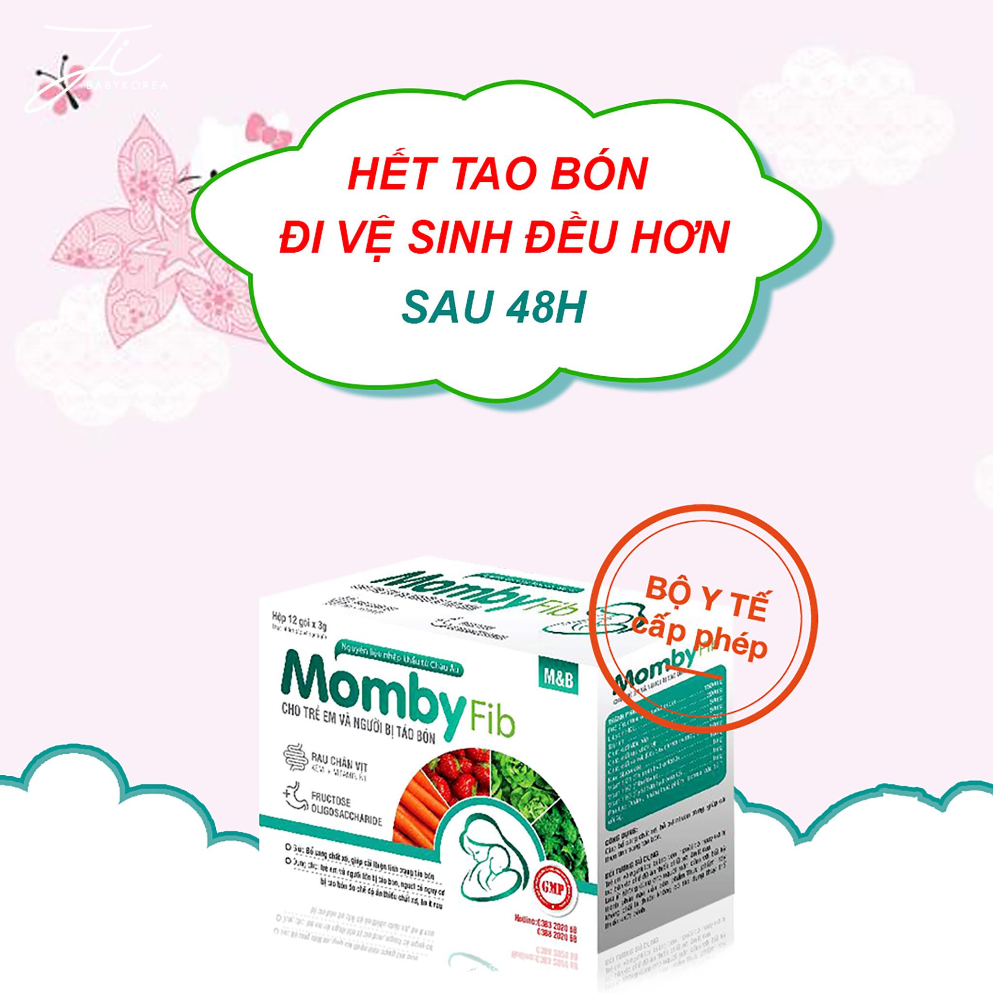  Momby Fib - Cốm Vi Sinh cho Mẹ & Bé: Hỗ Trợ Tiêu Hóa và Cân Bằng Vi Sinh Đường Ruột 