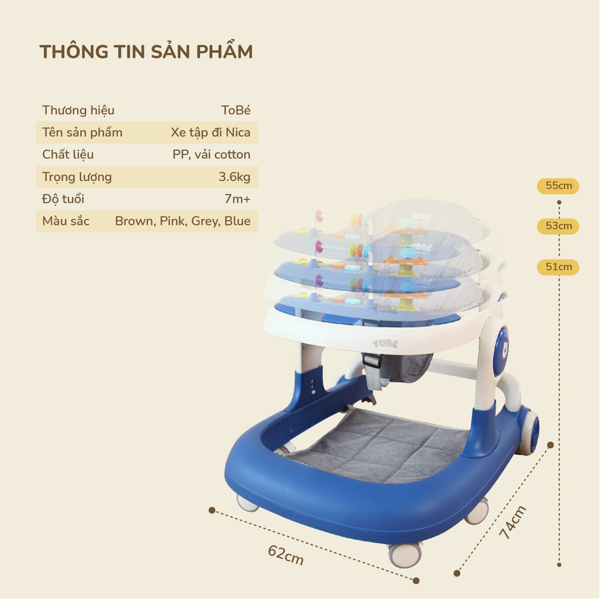  Xe tập đi Nica MS 8107 