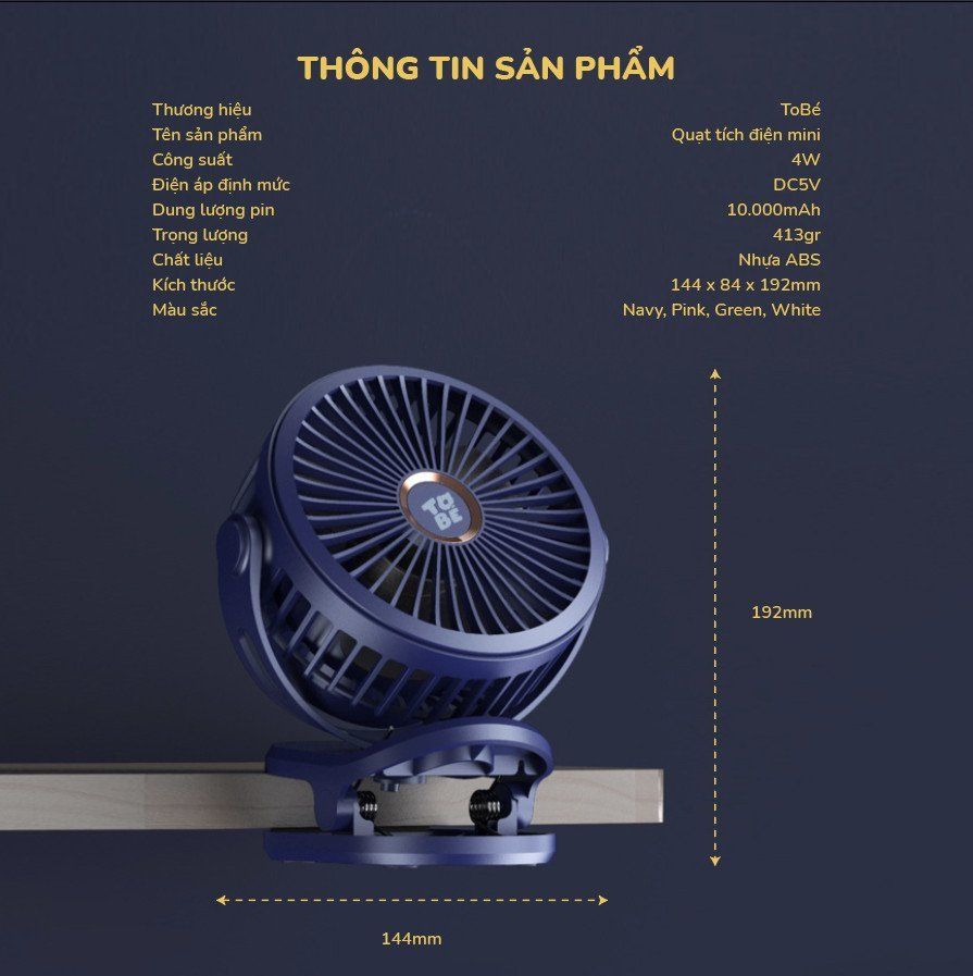  Quạt tích điện mini MS 9115 