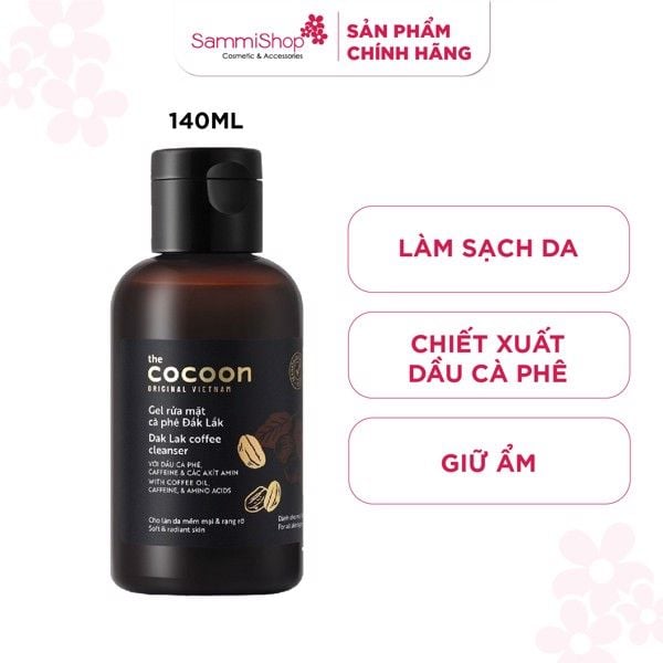  Cocoon Gel rửa mặt cà phê Dak Lak 140ml 