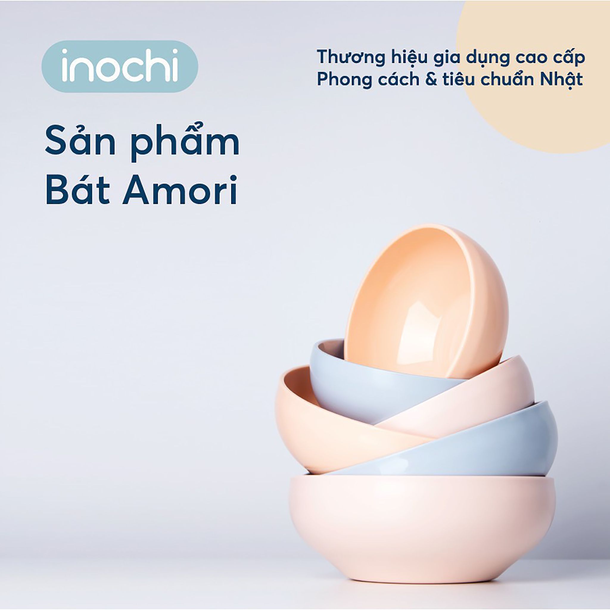  Bát ăn dặm Inochi Amori nhựa 415ml: Sản phẩm chất lượng cho bé ăn cơm nhiệt độ cao - Mua hàng chính hãng INOCH 