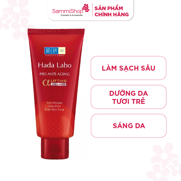  Hadalabo Kem rửa mặt Pro Anti Aging α Lifting Cleanser 80g 