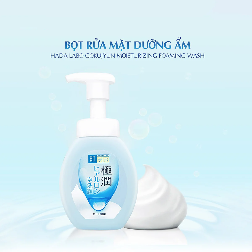  Hadalabo Bọt rửa mặt Gokujyun Moisturizing Foaming Wash 160ml 