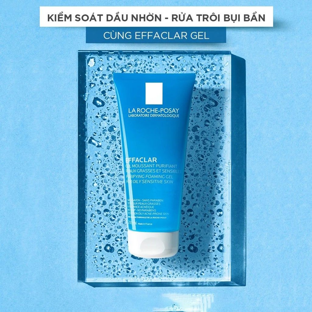 La Roche-Posay Sữa Rửa Mặt Purifying Foaming Gel For Oily Sensitive Skin 200ml +Duo(+) + Tẩy trang 