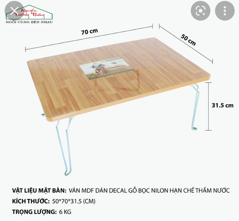  Bàn xếp vân gỗ 50*70 