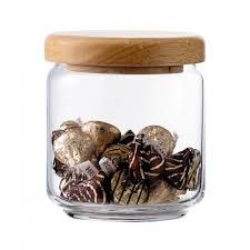  Hủ thủy tinh nắp gỗ 500ml popjar 