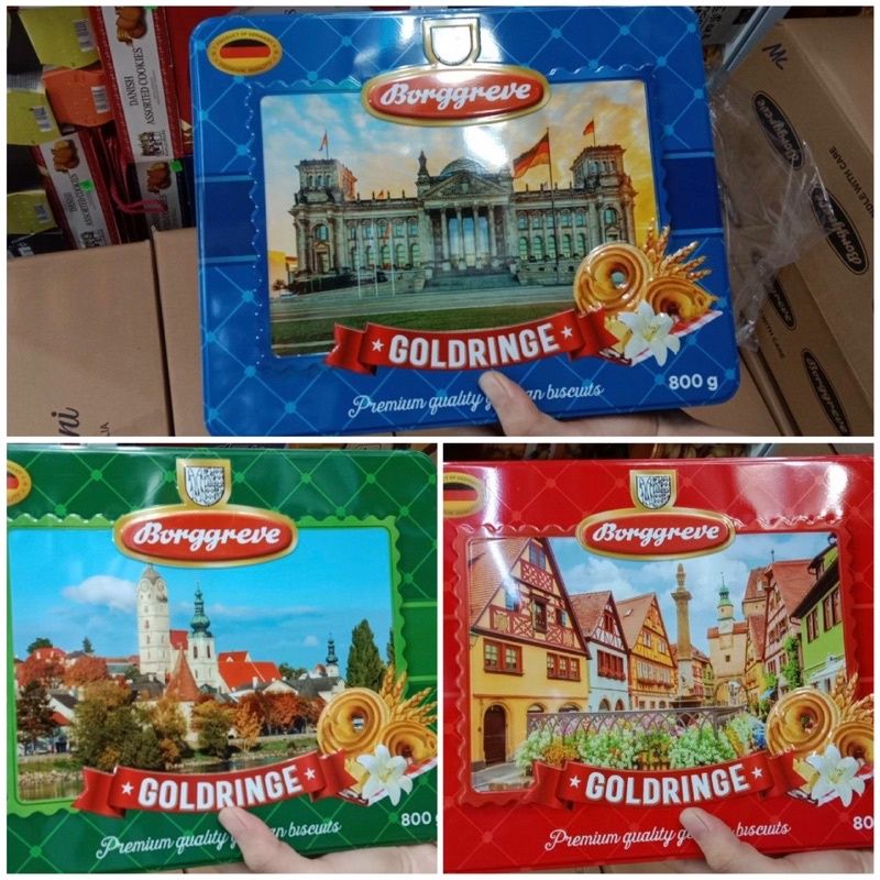  Bánh Đức Goldringe Hộp thiếc 800gr 