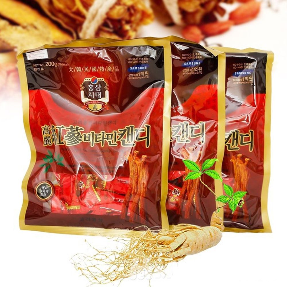  Kẹo sâm gói đỏ hàn Quốc 200g 