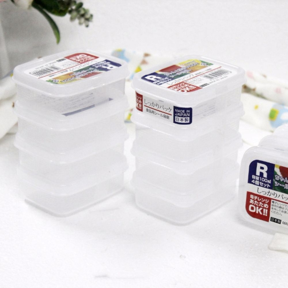  Set 4 hộp nhựa nhí 100ml 