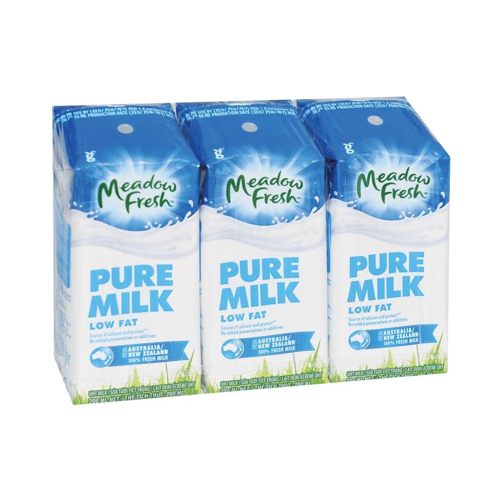  Sữa TTT Meadow fresh 200ml lốc 3 ít béo 