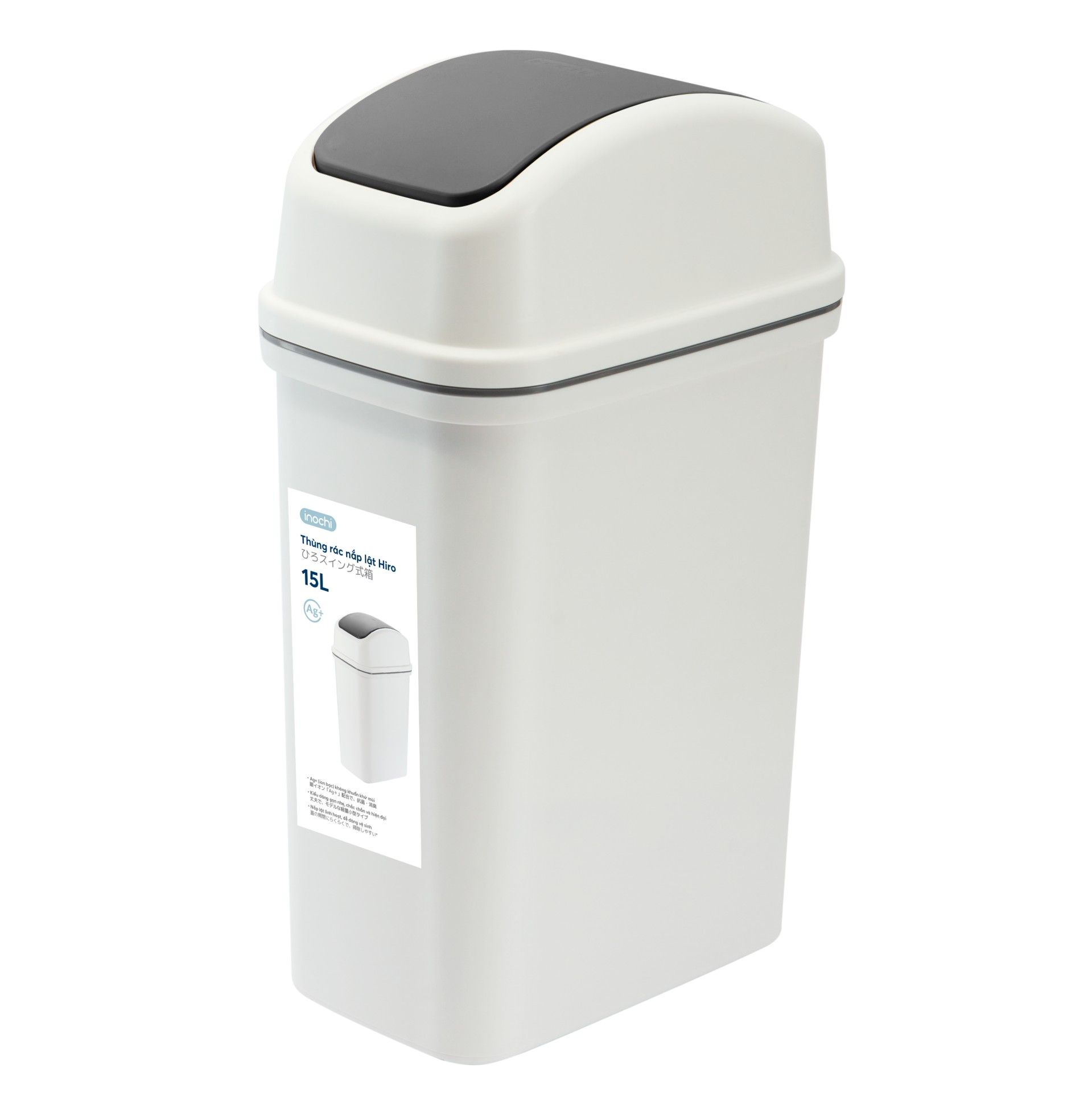  Thùng rác nắp lật hiro 10L 