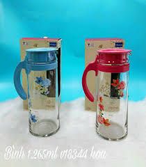  Bình thủy tinh Patio 1265ml in hoa 