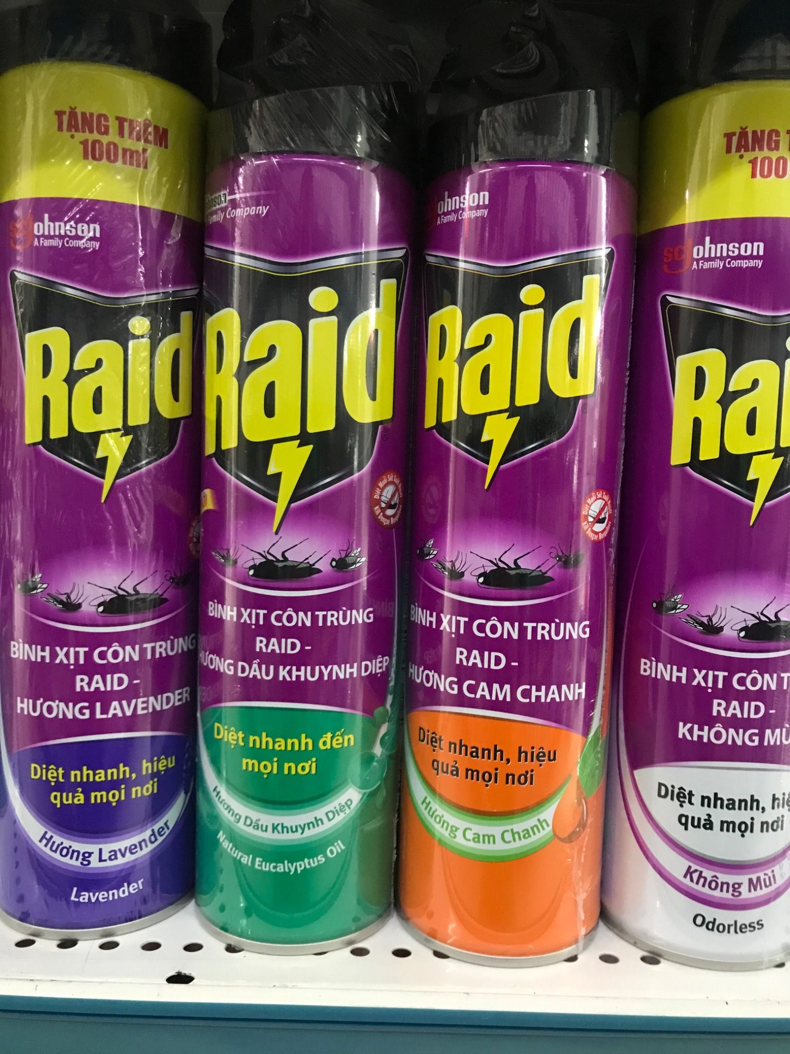  Xịt côn trùng raid 600ml 