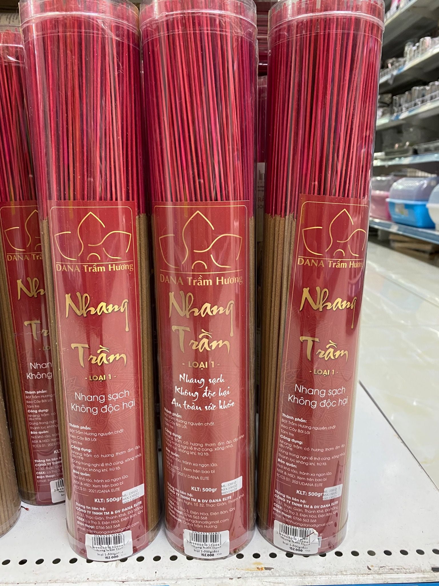  Nhang trầm Dana loại 1- 500g đỏ 