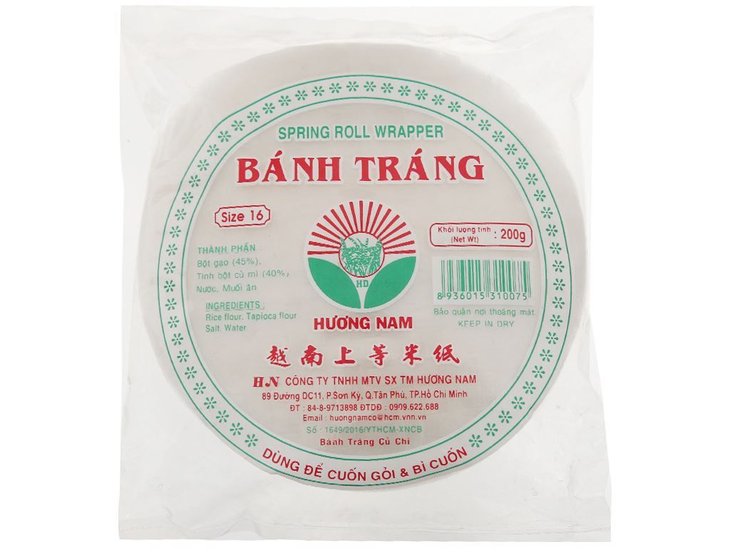 Bánh tráng 16cm hương nam 200g 