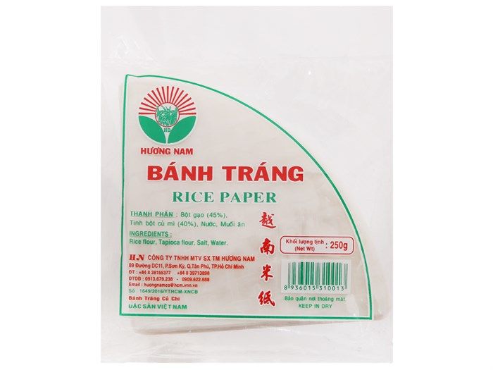  bánh tráng 1/4 hương nam 250g 
