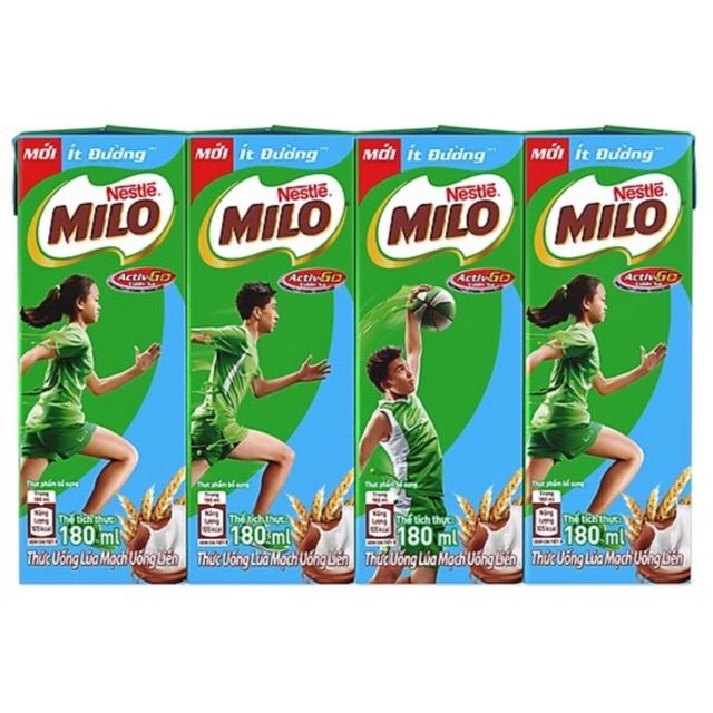  Sữa milo 180ml lốc 4 