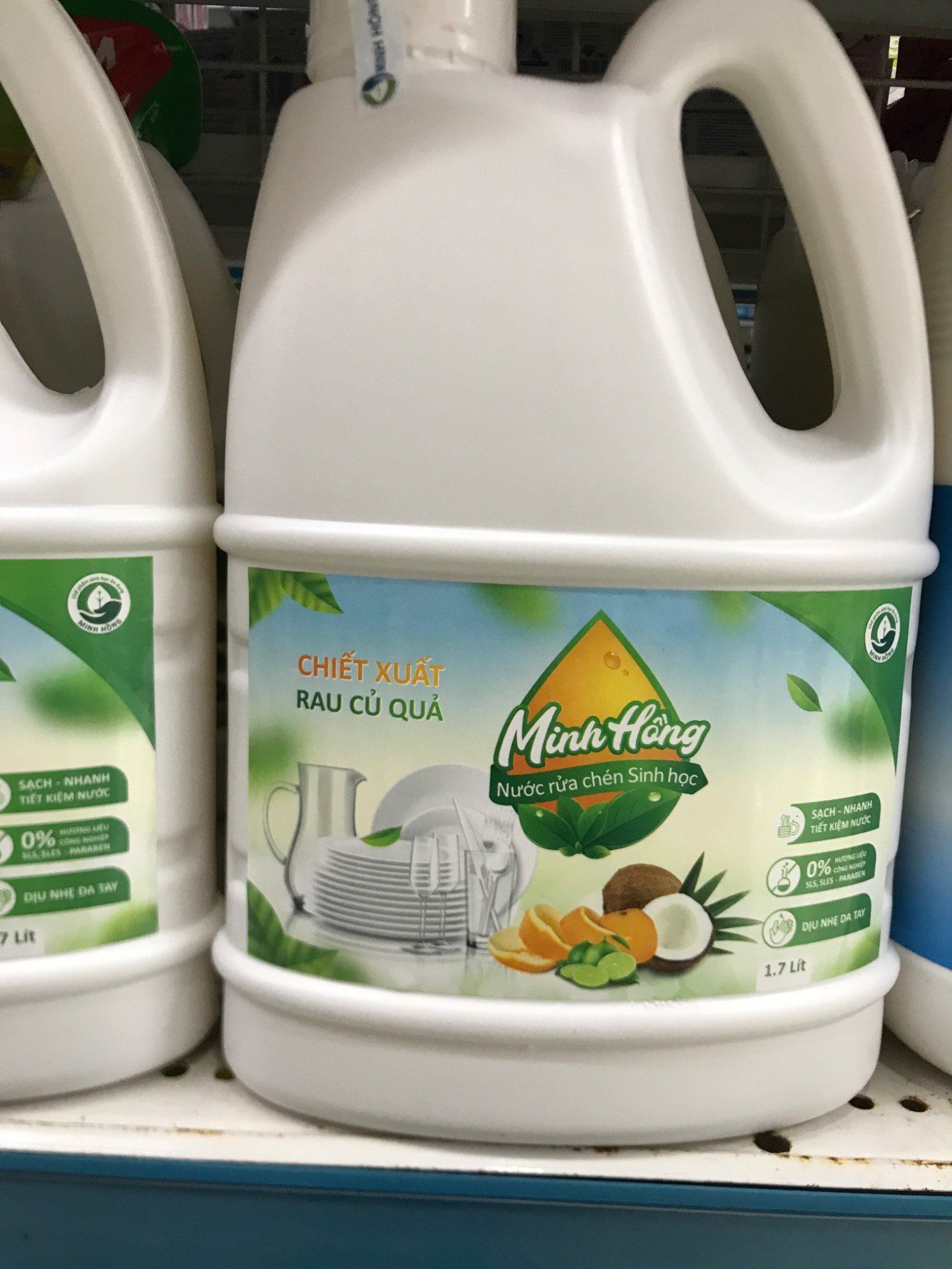  Nước rửa chén sinh học hương sả chanh 1,7l 