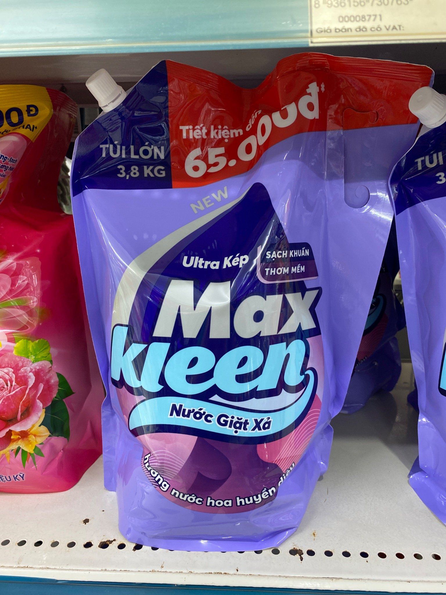  Nước giặt xả Max kleen 3,8kg 