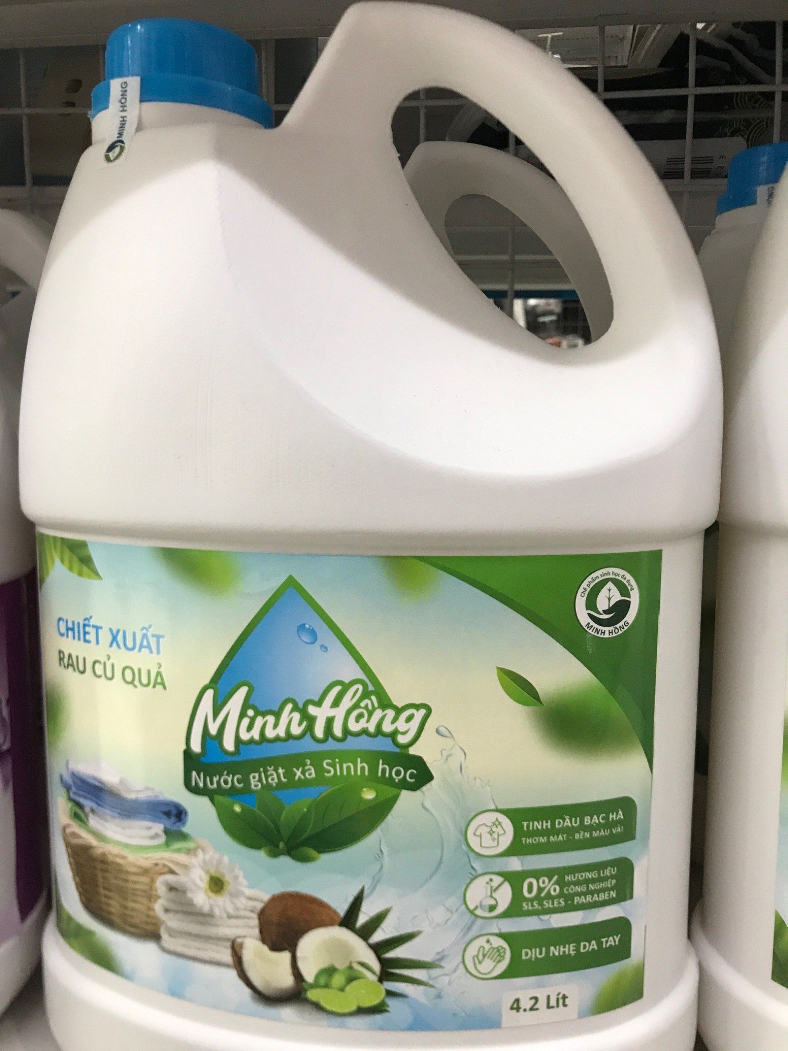  Nước giặt xả sinh học hương bạc hà 4,2l 