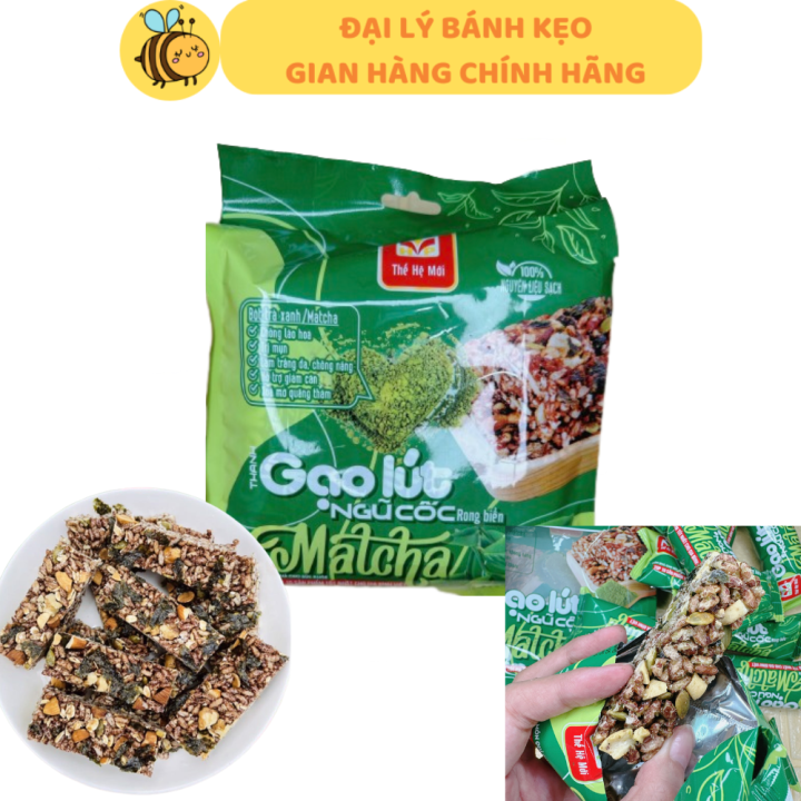  Thanh ngũ cốc gạo lứt rong biển matcha 180g 