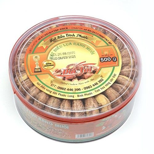  Hạt điều rang muối xếp hoa Đức Tài - 500g 