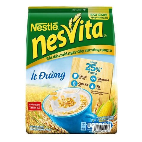  Bột ngũ cốc Nesvita gói ít đường 16 gói*25gr 