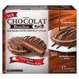  Bánh Lotte Chocolat Bouchee Vị Socola 12 Cái Hộp 324g 
