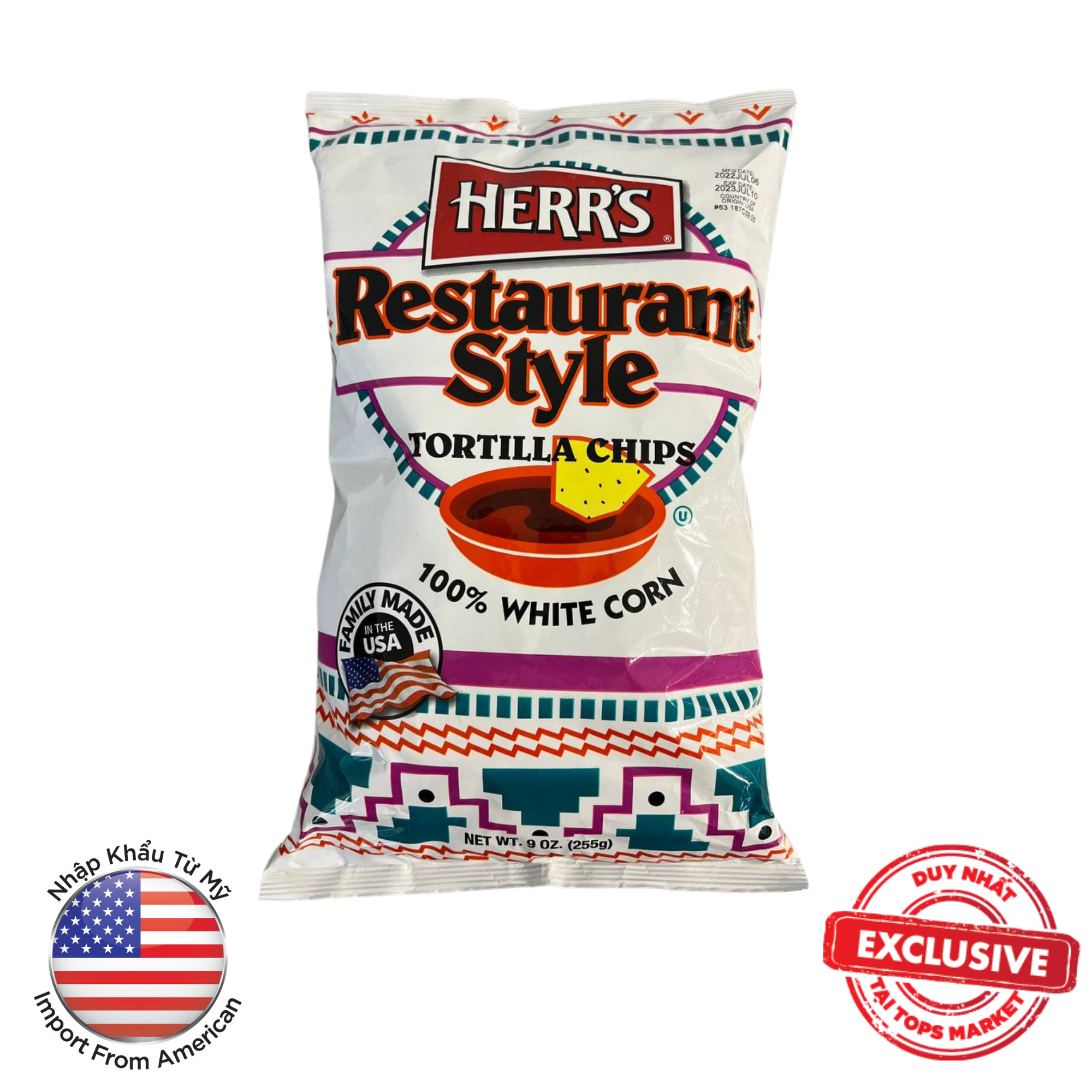  S SNACK BAP TORTILLA CHIPS HERR 255G 