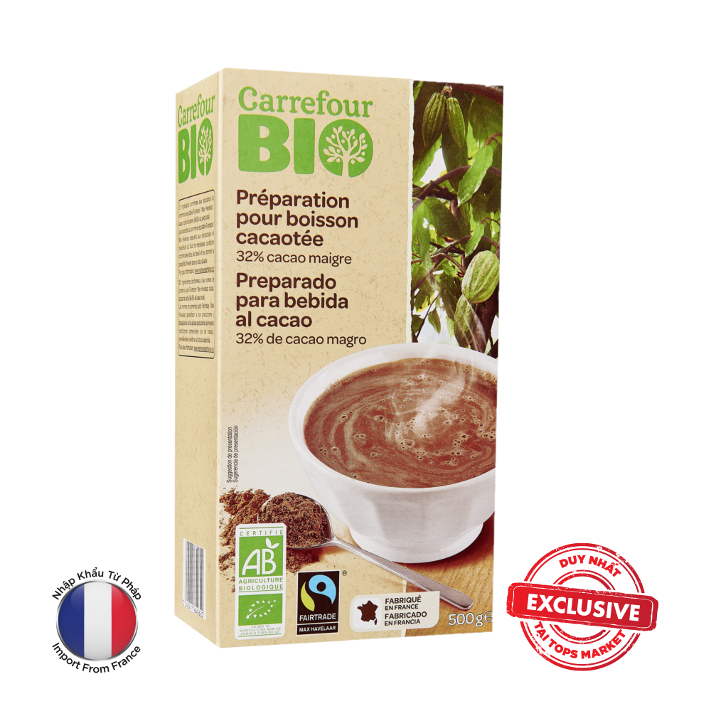  CARREFOUR BOT CA CAO IT BEO HUU CO BIO 500G 