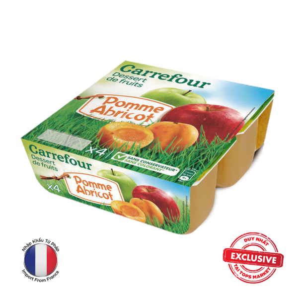  CARREFOUR TÁO MƠ XAY NHUYỄN 4X100G 
