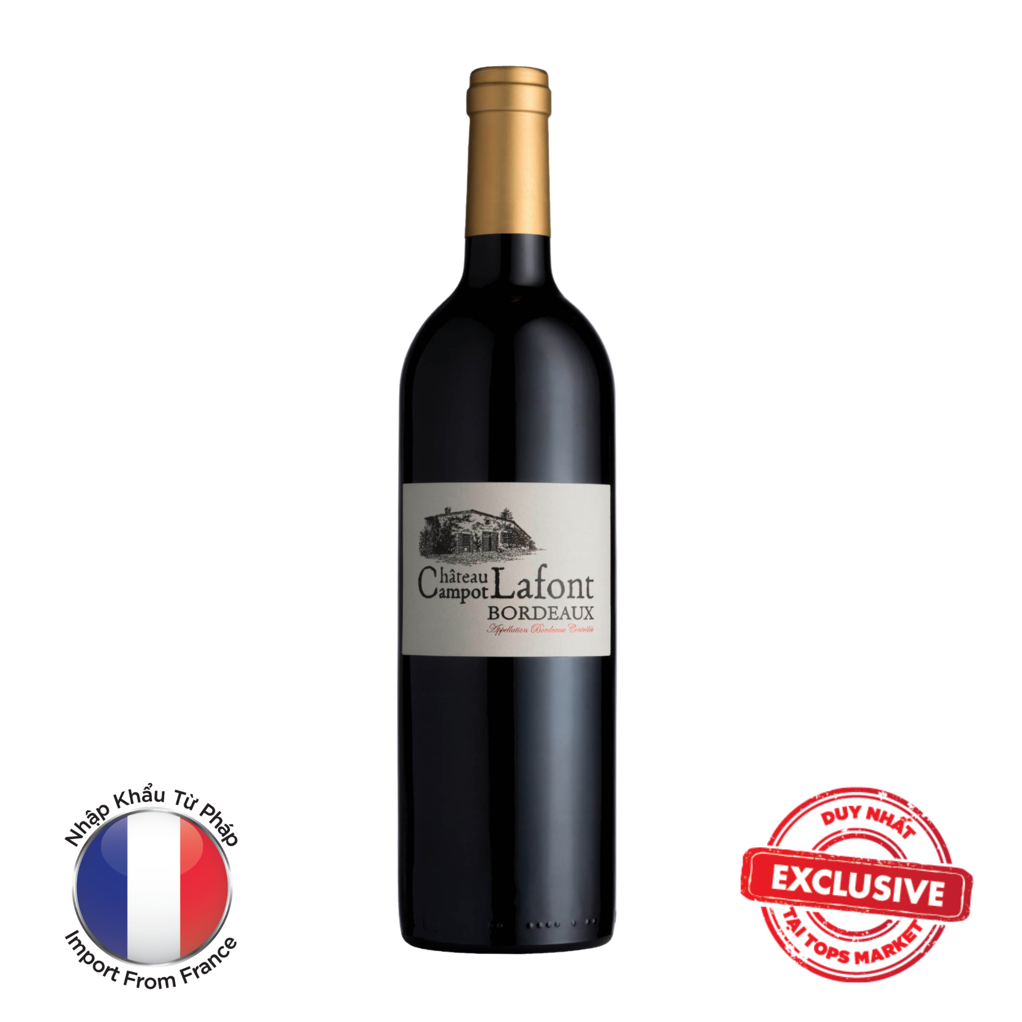  Vang Đỏ  Chateau Campot Lafont  Bordea 