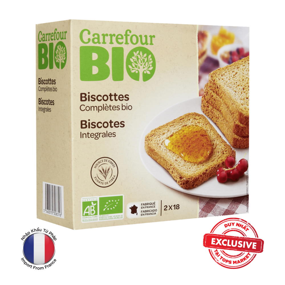  CARREFOUR BANH MI BISCOTTI NGUYEN CAM HUU CO BIO 300G 