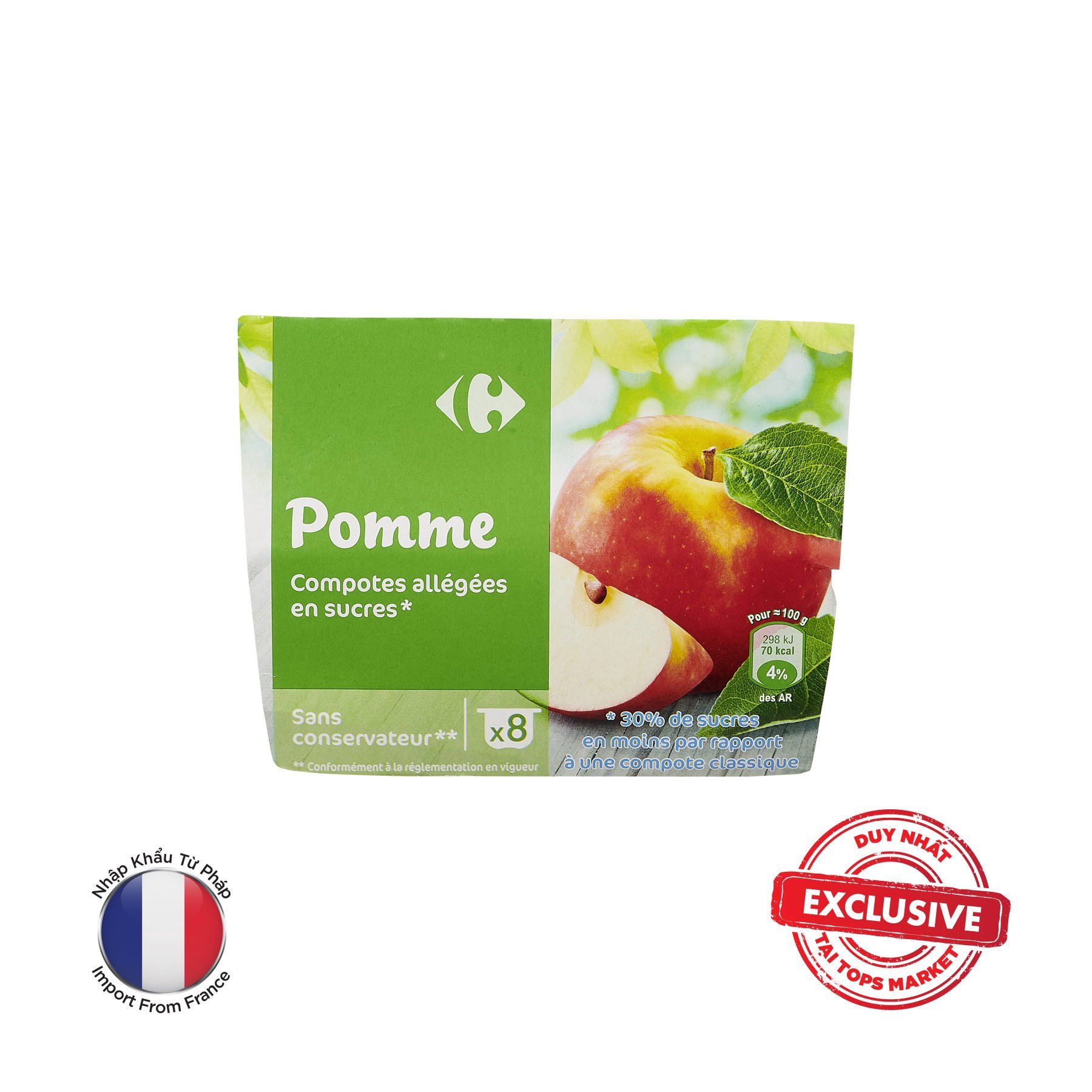  CARREFOUR TÁO XAY NHUYỄN HỮU CƠ BIO 4X100G 