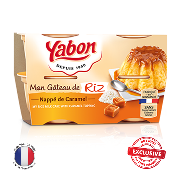  BÁNH GẠO PHỦ ĐƯỜNG CARAMEN YABON 4X125G 