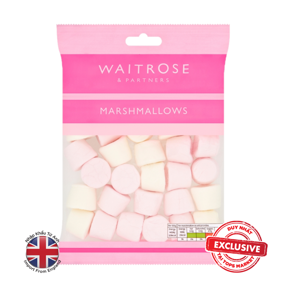  WAITROSE KẸO XỐP MARSHMALLOW 
