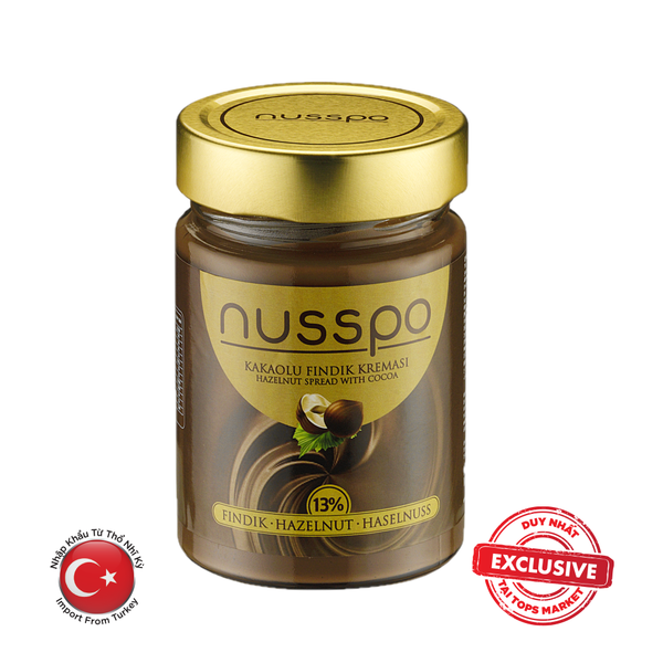  NUSSPO KEM HẠT PHỈ CACAO 350G 
