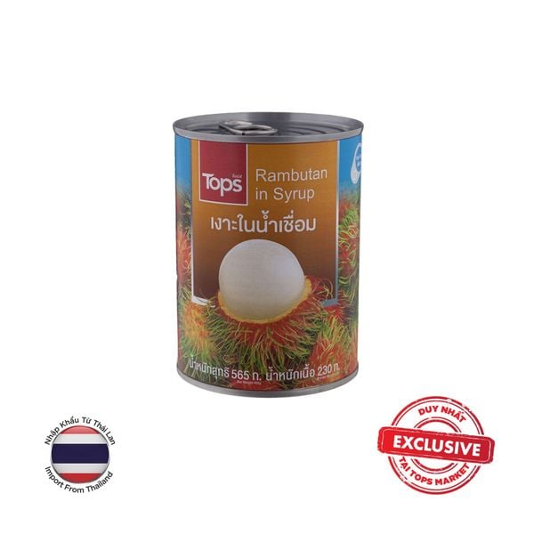  TOPS BRAND CHÔM CHÔM NGÂM SIRO ĐƯỜNG  565G 