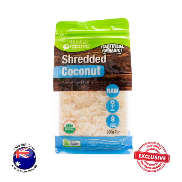  CƠM DỪA SỢI - ABSOLUTE ORGANIC 200 g 