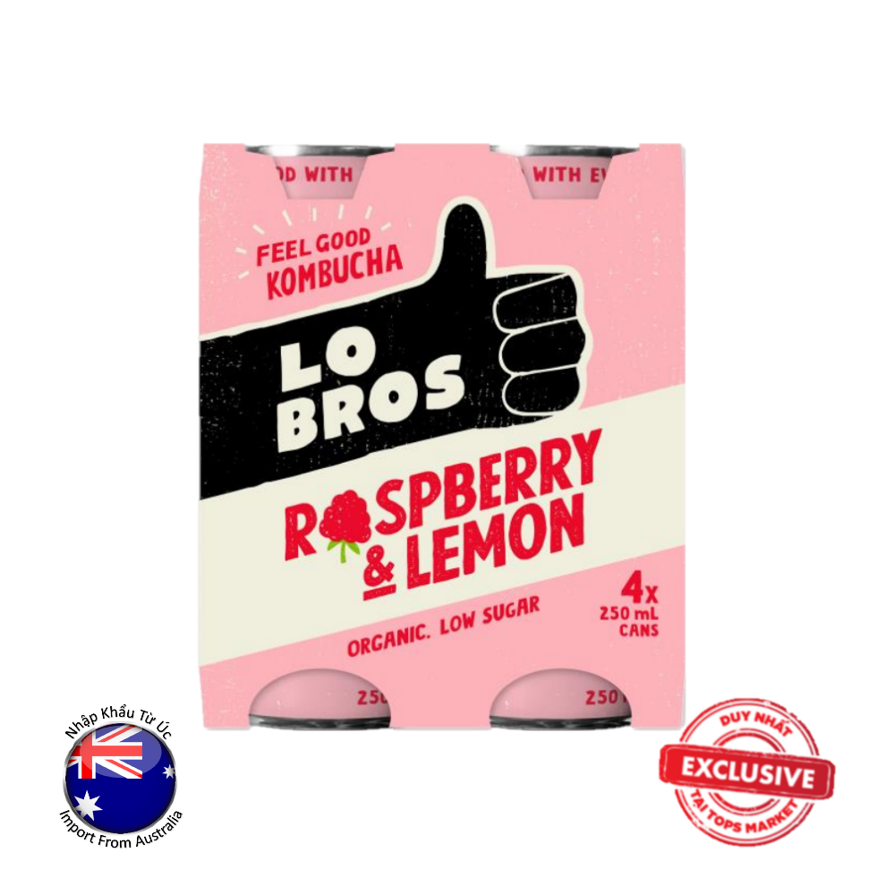  KOMBUCHA PHÚC BỒN TỬ CHANH 250 ml/ LOC 4 