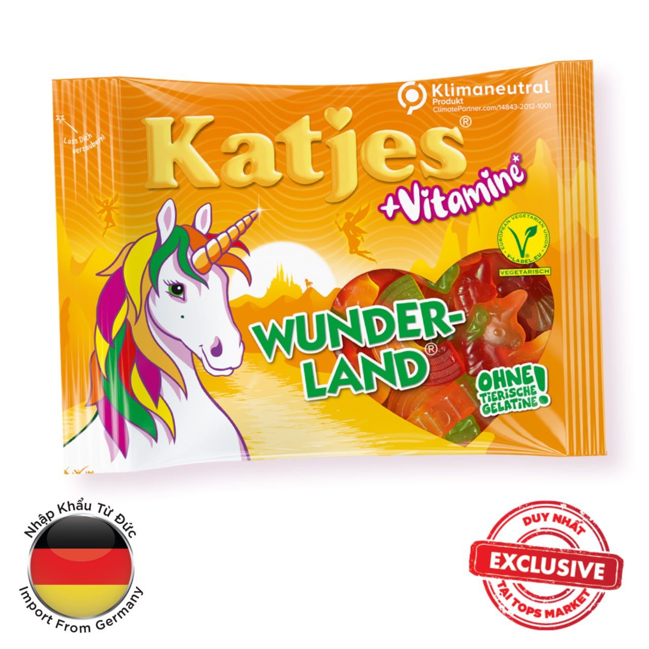  KEO DEO TRAI CAY VITAMIN WUNDERLAND KATJES 175G 