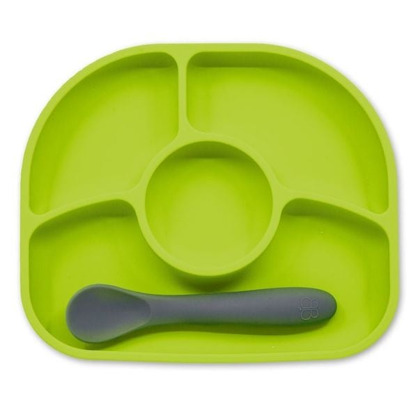 Bộ khay ăn kèm thìa silicone (FDA) bblüv Yümi