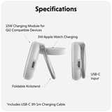  Đế sạc Hyper HyperJuice Qi2 3 in 1 Magnetic Charging Stand (HJ3320WHGL) 