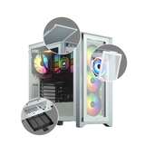  Vỏ máy tính Corsair iCUE 4000X RGB TG Mid Tower (Black, White) 