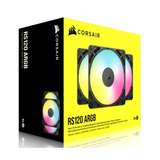  Quạt tản nhiệt Corsair iCUE LINK RX120 RGB MAX White,Black (KIT 3 Fan) 