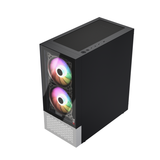  CASE MAGIC GM-04 AIR BLACK AND WHITE GLASS 3 FAN (ATX) 