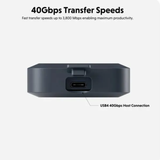  Box Ổ Cứng SSD Hyperdrive Next USB 4 - 40Gbps Nvme SSD Enclosure Black (HD5001) 