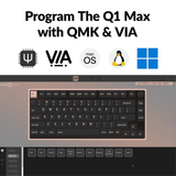 Bàn phím Keychron Q1 Max QMK Side-Printed Wireless 