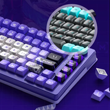  Bàn phím Machenike K600T-B82 White Purple Shirasaiko Tri-Mode RGB 